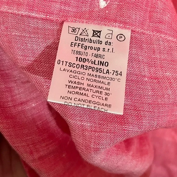 Antonelli Pink Tunic 100% Linen - Picture 5 of 5